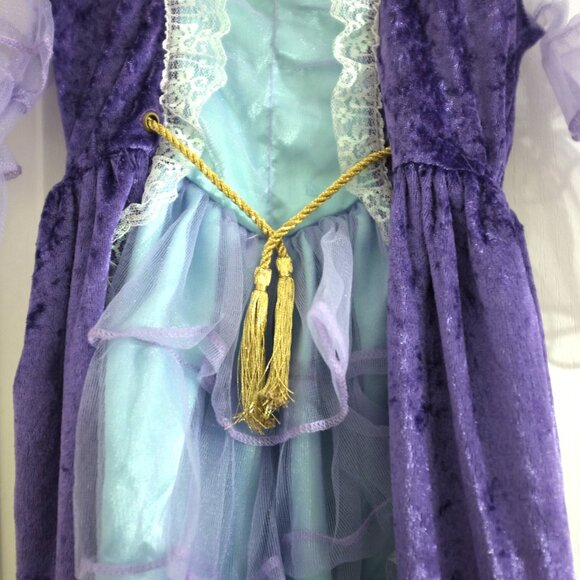 Teetot & co  Rapunzel Purple Costume Deluxe Mesh & Velvet Dress - Picture 7 of 9